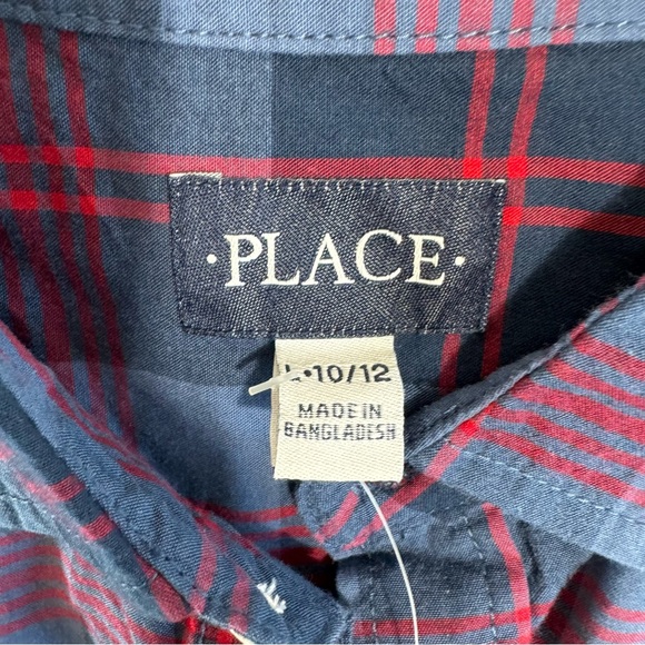 NWT children’s place plaid button up. Size L (10/12) - Picture 3 of 4